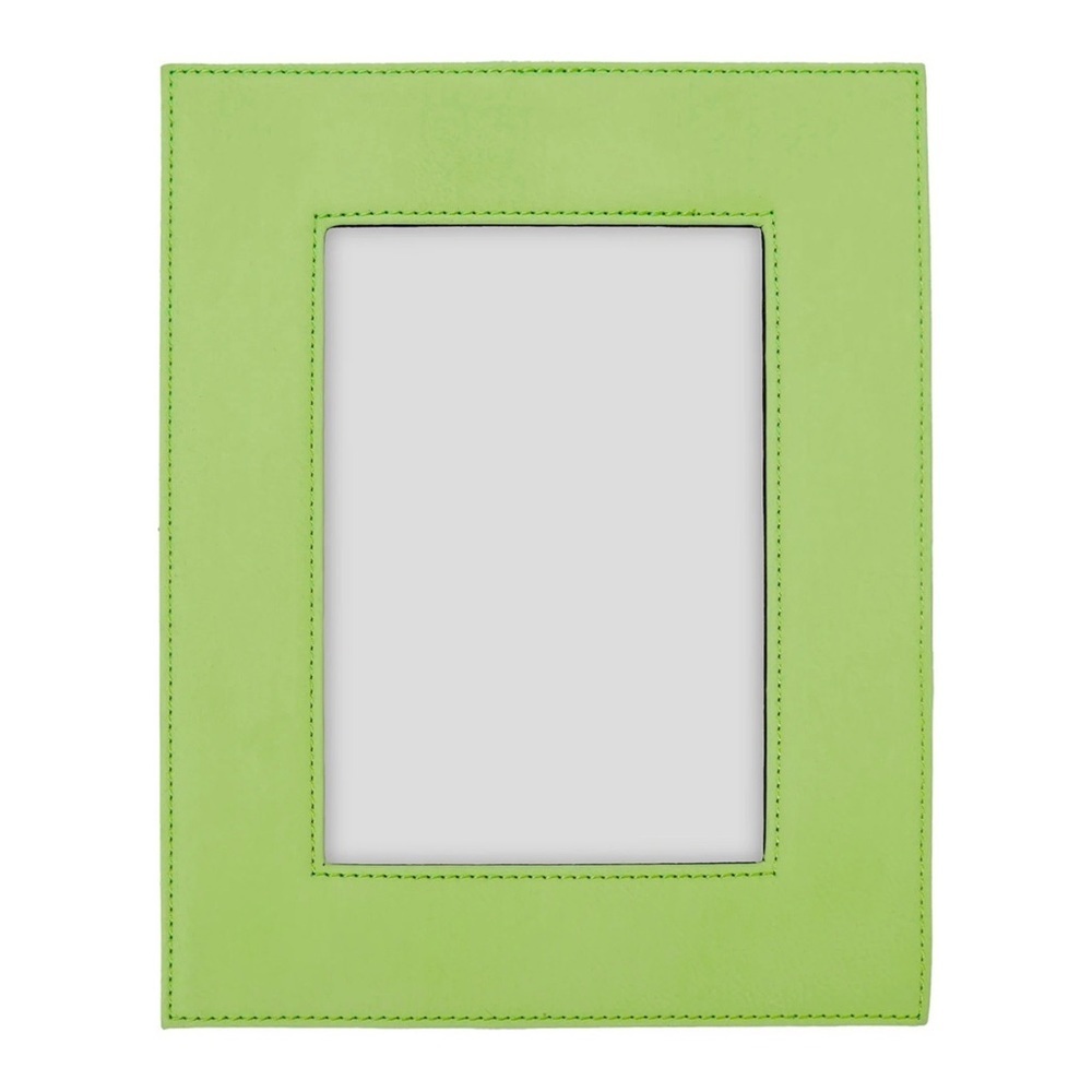 Milano Lime Green Soft Leather Photo Frame